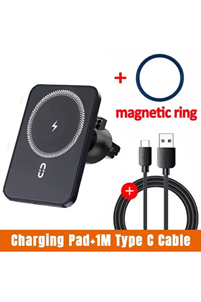 Choice4 VIKEFON Black With Cable Magnetic Wireless Car Charger Air Vent Clip ...