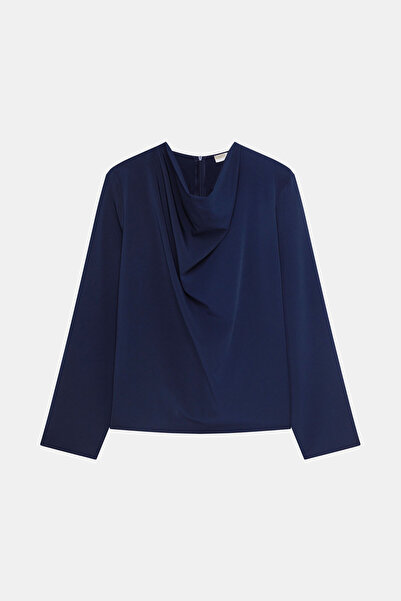 W Collection LACİVERT UZUN KOLLU BLUZ