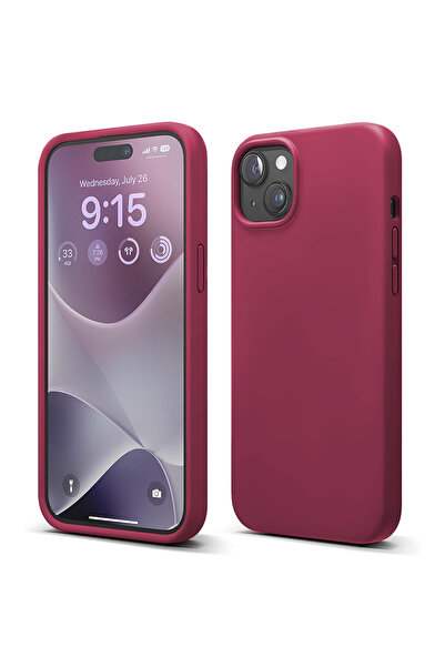 Casey Studios Силиконов калъф iPhone 15 Plus, с микрофибър, тънък, защитен, п...