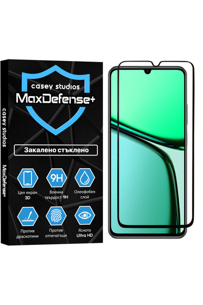 Casey Studios Realme C61 Glass Protector, 3D Full Coverage, Ultra HD, Scratch...