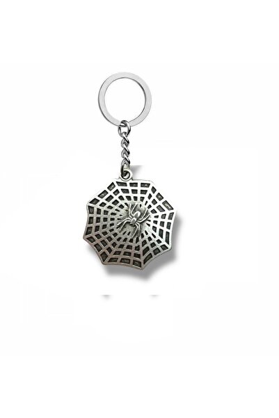 Herşey Nota Unisex Keychain with Spider Web Design – Symbol of Fate, Protecti...