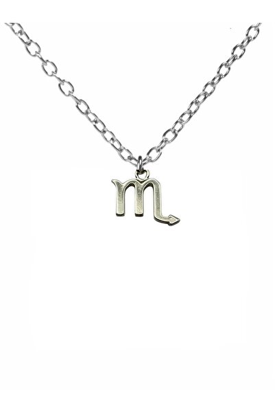 Herşey Nota Scorpio Zodiac Symbol Necklace – with 60 cm Chain, Zinc Plated Un...