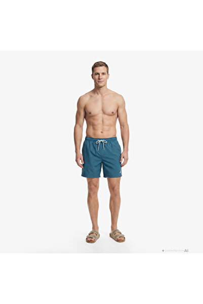 Nautica Erkek Mavi Regular Fit Deniz Şortu