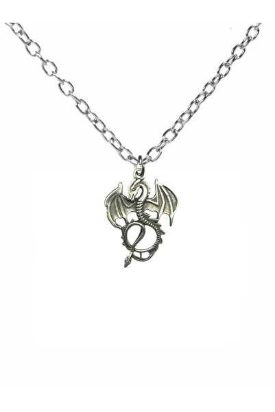Herşey Nota Unisex Necklace with Dragon Figure – 60 cm Chain, Symbol of Power...