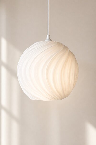 K&B ATÖLYE Swirl Şekilli Modern Sarkıt Lamba