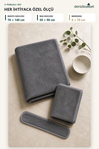 denizlicotton Supersoft Velvet Towel Set Special for Beauty Centers