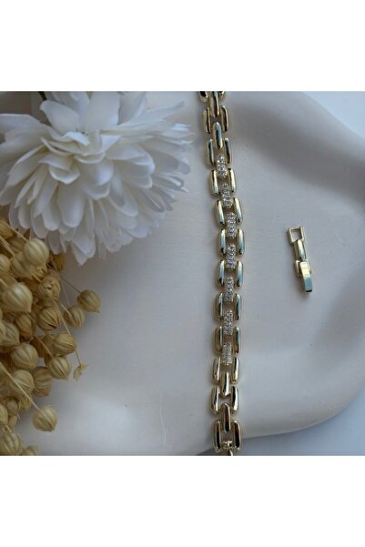 nesdesign Gold Stone Chain Bracelet (17+2 cm)