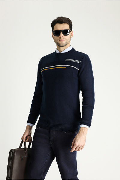 Kiğılı Crew Neck Regular Fit Patterned Knitwear Sweater