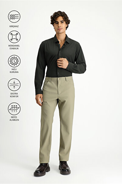 Kiğılı Pantaloni chino/pânză din lycra cu 5 buzunare, cu potrivire normală