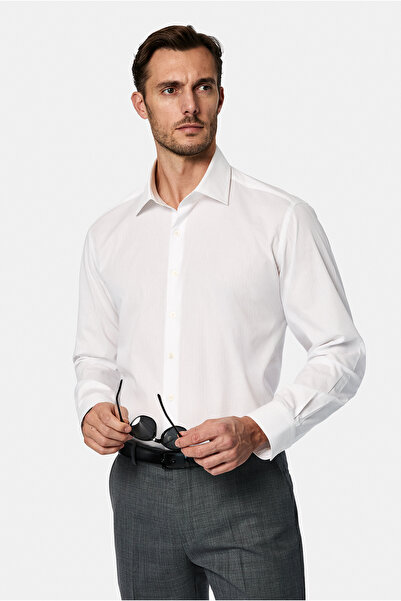 Abdullah Kiğılı Long Sleeve Classic Striped 100% Cotton Shirt