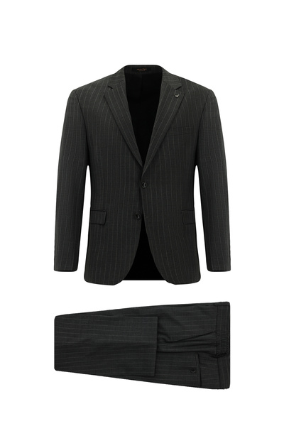 Abdullah Kiğılı 4 Drop Relaxed Fit Comfortable Cut Wool Piece Striped Elastic...