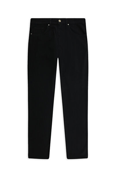 Abdullah Kiğılı Slim Fit Tapered Lyocell Blend Canvas / Chino Trousers