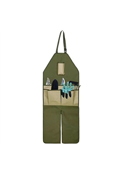 Choice light green New Gardening Apron with Multiple Pockets Leg Protection f...