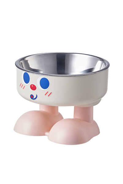 Choice Pink Elevated Stainless Steel Pet Bowl – Anti-Tip Design with Non-Slip...