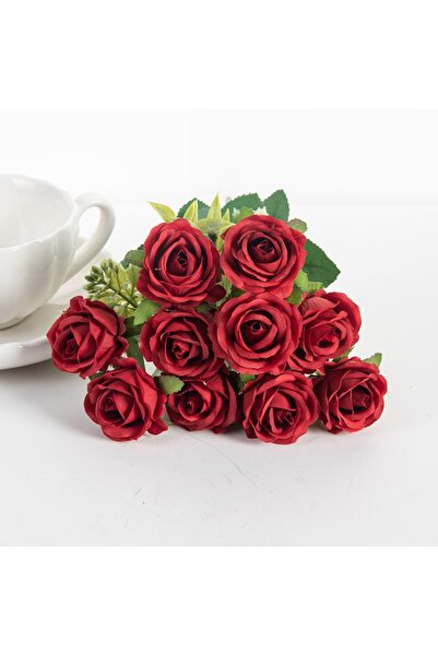 Choice5 1pc Red Artificial Flower Silk Rose Home Room Bonsai Party Festival D...