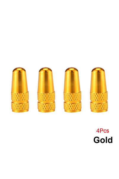 Choice Gold 4Pcs Aluminum Alloy Presta Valve Caps for Road MTB Track Racing B...