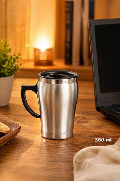 Porsima 05550 stainless steel mug leakproof steel thermos vehicle hand thermo...