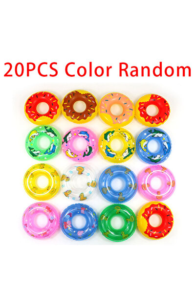 Choice1 20PCS random 20PCS inflatable mini swimming rings water games swimmin...
