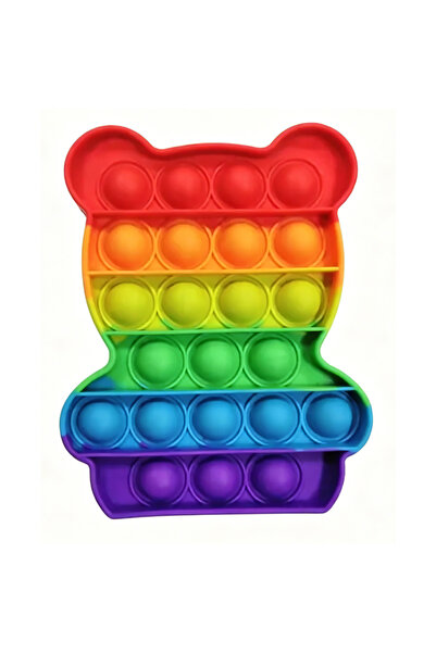 Choice Bandai 09 Silicone Ice Cream Pop It Fidget Toy, Rainbow Push Bubble Se...
