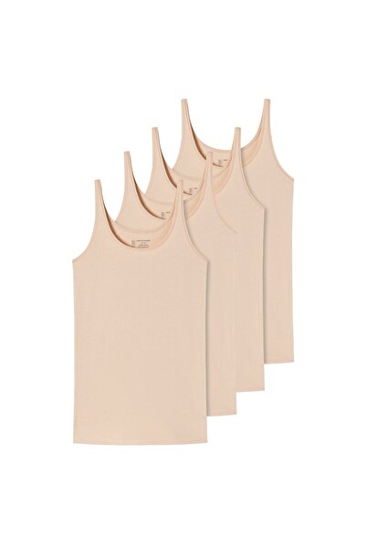 Schiesser Damen Trägertop, 4er Pack - Single Jersey, Serie 95/5, uni
