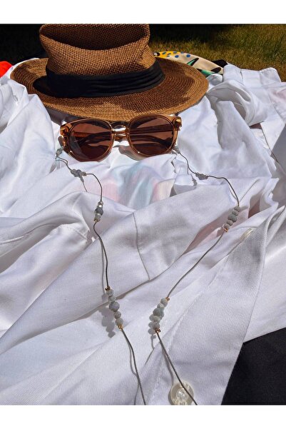 Zarif Seçkiler Eyeglass Chain (Gray Beaded)