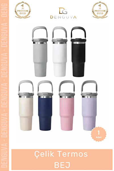 Denguva # Thermos Stainless Vacuum Leak-Proof Matte Heat Insulation Durable S...