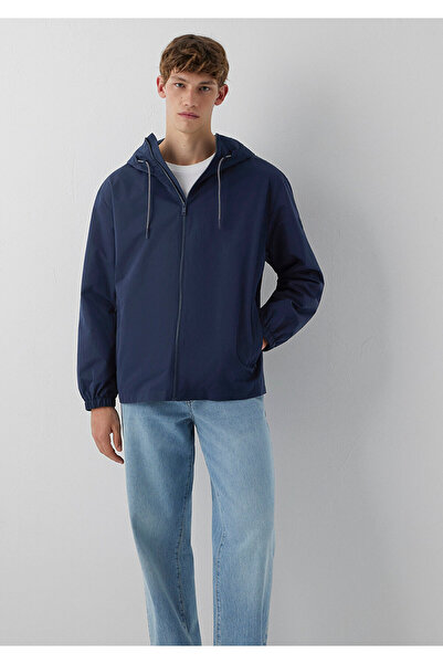 Mavi Hooded Navy Blue Coat 0110641-86623