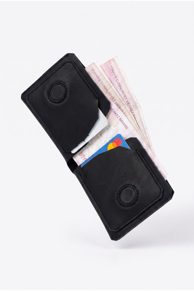 BeeBlack %100 Hakiki Deri CLARK Model Erkek Cüzdan - Mıknatıslı Şık Minimalis...