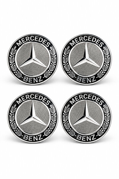 HDF Mercedes Jant Göbeği Göbek Kapağı 4 Adet Jant Orta Kapak