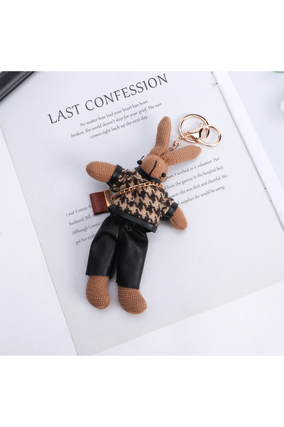 Choice A Korean creative Lady Rabbit Keychain cute long foot rabbit exquisite...