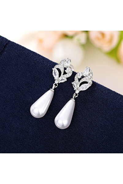Choice E3084 Huitan Aesthetic Imitation Pearl Dangle Earrings for Women Brill...