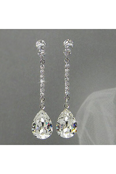 Choice E1951 Huitan Luxury Women Long Hanging Earrings with AAA Pear Cubic Zi...