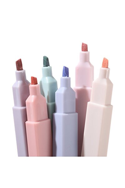 Choice Sweet series 6Pcs Pastel Highlighters Pen Art Drawing Graffiti Marker ...