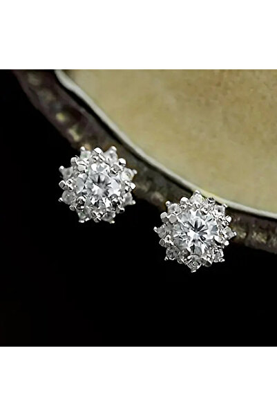 Choice E3885 Huitan Sparkling Flower Design Women Stud Earrings Full Cubic Zi...