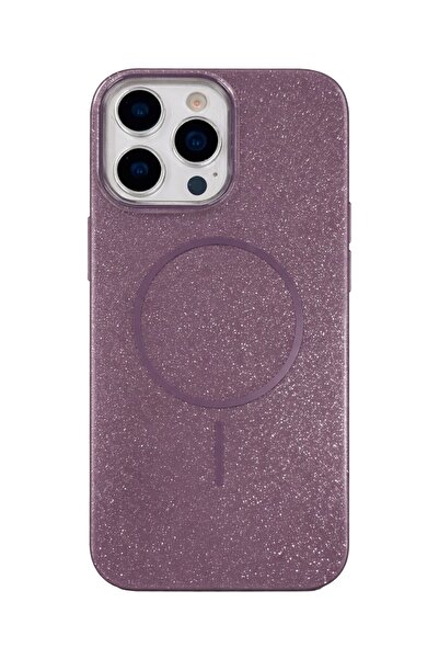Vissona iPhone 15 Pro Max Kılıf – MagSafe Uyumlu – Simli Lüks Silikon Telefon...