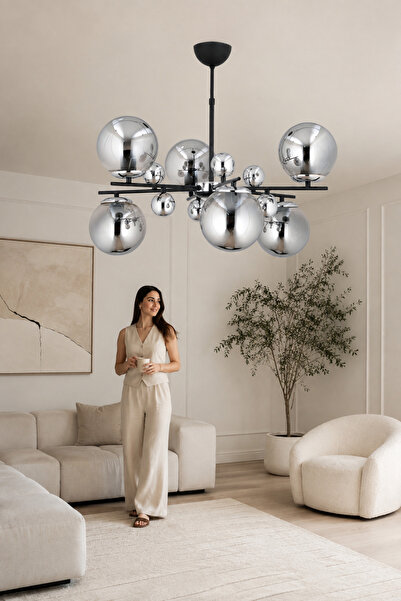 ESSLİGHT MELİSA 6 LI FÜME CAMLI MODERN DEKORATİF AYDINLATMA