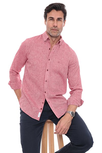 Fitmens Slim Fit Long Sleeve Lapel Buttoned Breathable Linen Gift Boxed Men's...