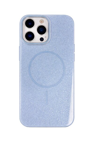 Vissona iPhone 15 Pro Max Kılıf – MagSafe Uyumlu – Simli Lüks Silikon Telefon...