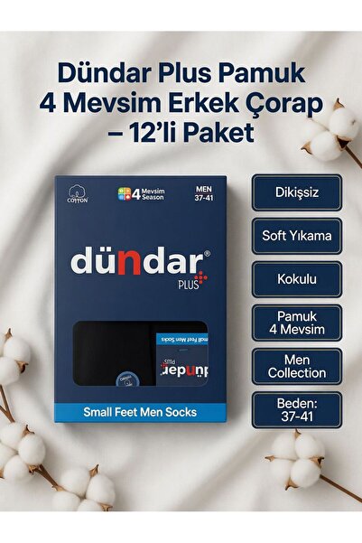 Dündar Erkek Pamuk Soket Çorap Küçük Ayaklar İçin Özel