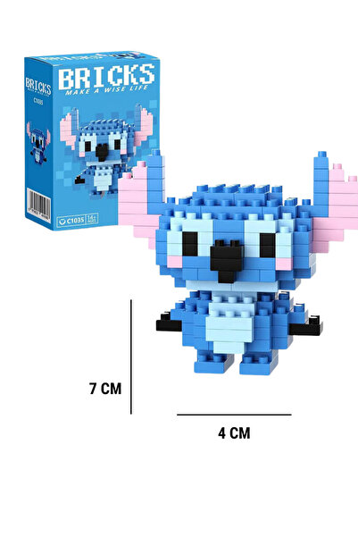 WUNİT Stitch Bricks Block Seti 3D Yapboz Karakter Figürü