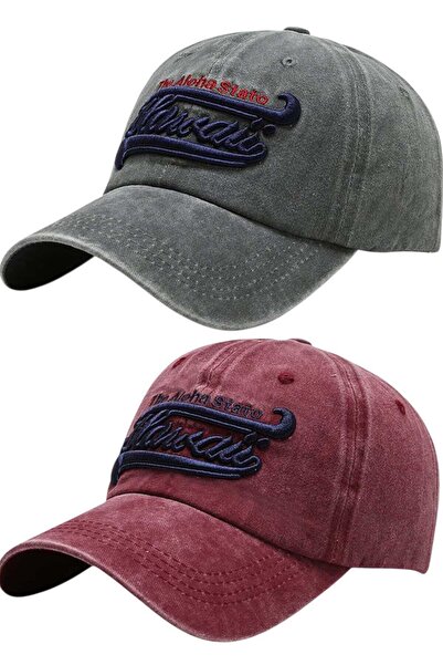 Mood Agenda Unisex Vintage Κεντημένο Χαβανέζικο Ρυθμιζόμενο Καπέλο Μπέιζμπολ ...