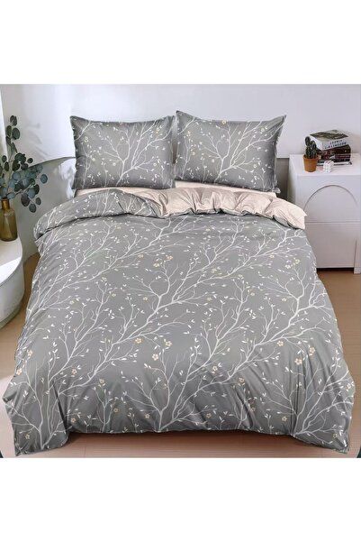 CHIRASO Set Lenjerie CHIRASO, 4 Piese, Bumbac Satinat, Cearceaf ELASTIC 180x2...