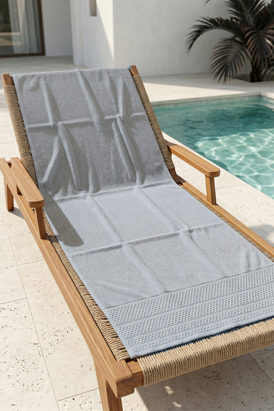REMSA Памучна кърпа за плаж, басейн и баня 02 Сив01
