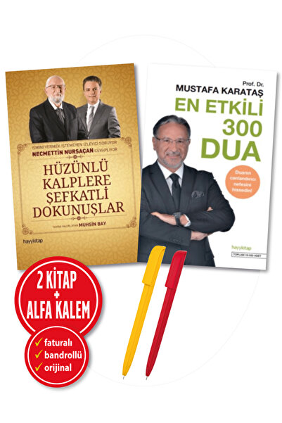 hayykitap Alfa Kalem+Hüzünlü Kalplere+En Etkili 300 Dua / Necmettin Nursaçan,...