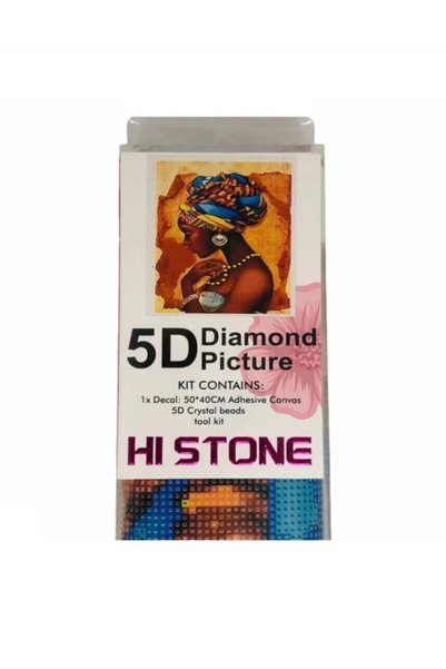 atlas hobi طقم نسيج فسيفساء مطرز بالألماس 5D من Hi Stone مقاس 50 × 40 سم