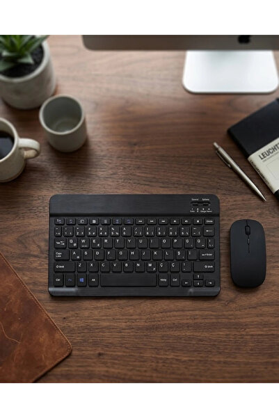 AyrStore Wireless Klavye Mouse Seti Bluetooth Bağlantılı İnce Tasarım Sessiz Kullanım