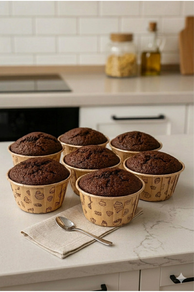 BEYZANA Desenli Muffin Kek Kalıbı 12 Adet