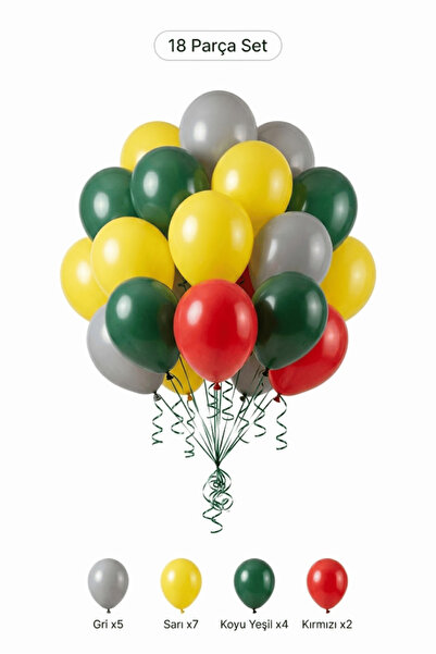 BALOMİS Marvel Temalı Balon Seti Kırmızı Gri 18 Adet Erkek Çocuk Doğum Günü P...