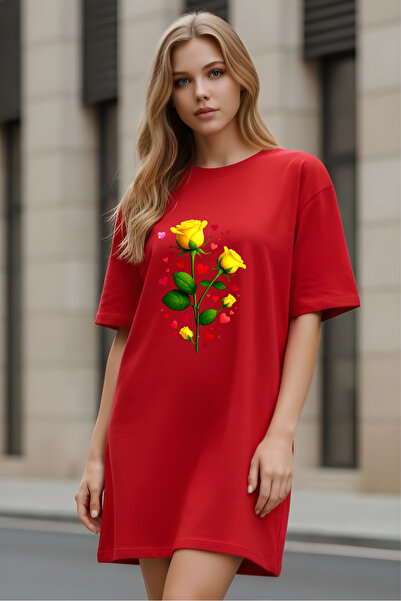HOFFNUNG Women's Short Sleeve Oversize Crew Neck T-Shirt Dress Nightgown