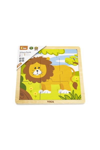 Viga Puzzle din 9 piese mari - leu